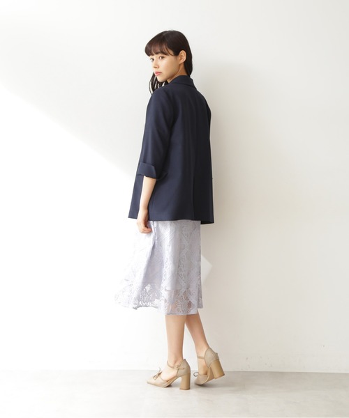 JILL by JILL STUART（ジルバイジルスチュアート）の「◇ハイツイストセットアップ(ジャケット）（テーラードジャケット・レディース・ベージュ/ネイビー・SMALL/MEDIUM）」の3枚目の写真