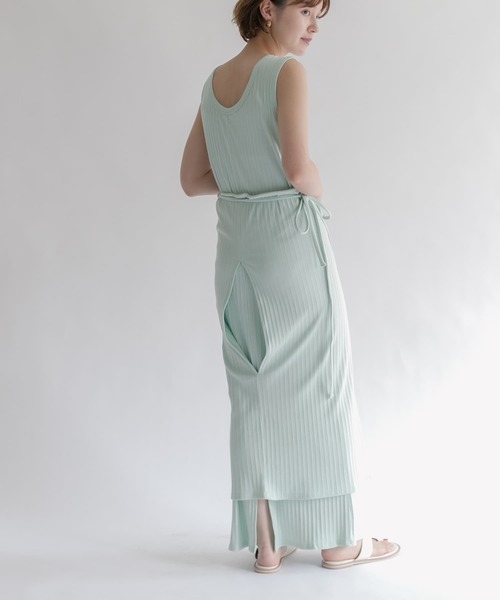 KBF（ケイビーエフ）の「マルチウェイランダムリブセットワンピース（ワンピース・レディース・チャコールグレー/ベージュ/ミント・ONE）」の6枚目の写真