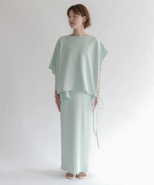 KBF（ケイビーエフ）の「マルチウェイランダムリブセットワンピース（ワンピース・レディース・チャコールグレー/ベージュ/ミント・ONE）」の16枚目の写真