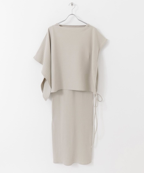 KBF（ケイビーエフ）の「マルチウェイランダムリブセットワンピース（ワンピース・レディース・チャコールグレー/ベージュ/ミント・ONE）」の19枚目の写真