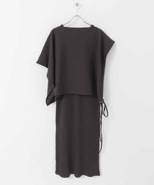 KBF（ケイビーエフ）の「マルチウェイランダムリブセットワンピース（ワンピース・レディース・チャコールグレー/ベージュ/ミント・ONE）」の20枚目の写真