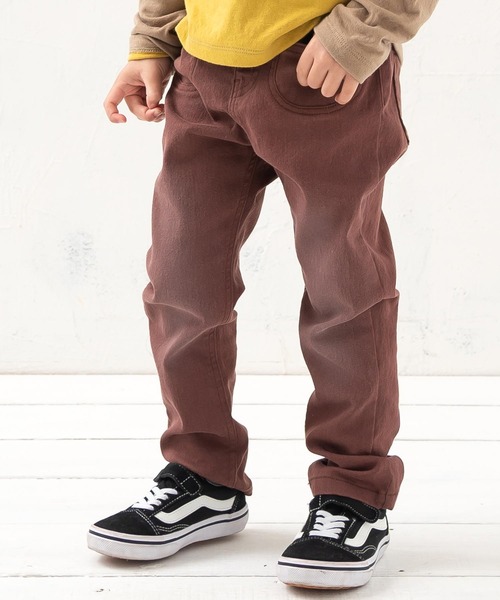 DILASH（ディラッシュ）の「ソフトパウダーストレッチデニム（デニムパンツ・キッズ・ベージュ/パープル/グレー/カーキ/レンガ・150/90/130/140/100/110/120/80）」の5枚目の写真