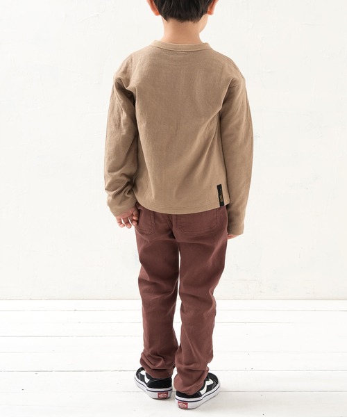 DILASH（ディラッシュ）の「ソフトパウダーストレッチデニム（デニムパンツ・キッズ・ベージュ/パープル/グレー/カーキ/レンガ・150/90/130/140/100/110/120/80）」の7枚目の写真