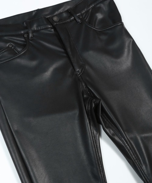 GalaabenD(ガラアーベント)の「4WAYストレッチフェイクレザーフレアパンツ(その他パンツ・メンズ・ブラック・S/M/L)」の3枚目の写真