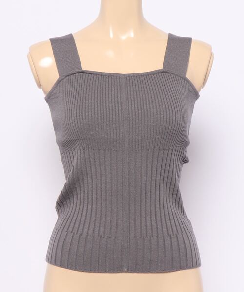 PAGEBOY(ページボーイ)の「ランダムリブニットタンク(ニット/セーター・レディース・ブラック/グレー/オフホワイト/イエロー/インディゴブルー・FREE)」の20枚目の写真