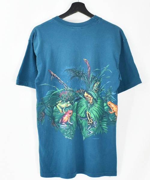 VINTAGE（ヴィンテージ）の「【ヴィンテージ古着】90's SIGNAL アニマルプリント カエル Tシャツ  USA製（Tシャツ/カットソー・メンズ・グリーン・MEDIUM）」の4枚目の写真