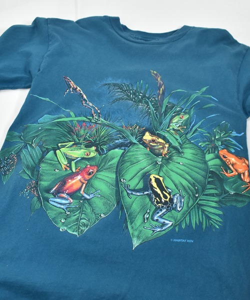 VINTAGE（ヴィンテージ）の「【ヴィンテージ古着】90's SIGNAL アニマルプリント カエル Tシャツ  USA製（Tシャツ/カットソー・メンズ・グリーン・MEDIUM）」の8枚目の写真