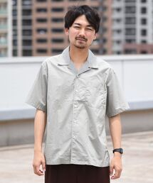 SHIPS: スーピマコットン タイプライター オープンカラーシャツ S/S