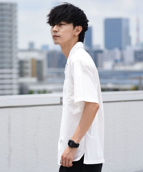 SHIPS(シップス)の「SHIPS: スーピマコットン タイプライター オープンカラーシャツ S/S(シャツ/ブラウス・メンズ・ベージュ/ホワイト/グレー/ネイビー・LARGE/MEDIUM/SMALL)」の11枚目の写真