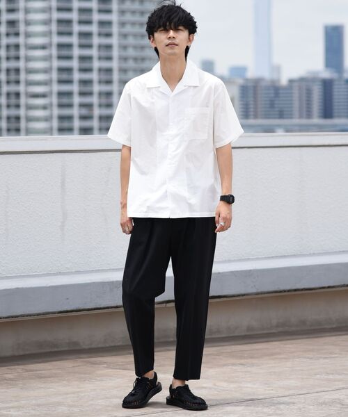 SHIPS(シップス)の「SHIPS: スーピマコットン タイプライター オープンカラーシャツ S/S(シャツ/ブラウス・メンズ・ベージュ/ホワイト/グレー/ネイビー・LARGE/MEDIUM/SMALL)」の7枚目の写真