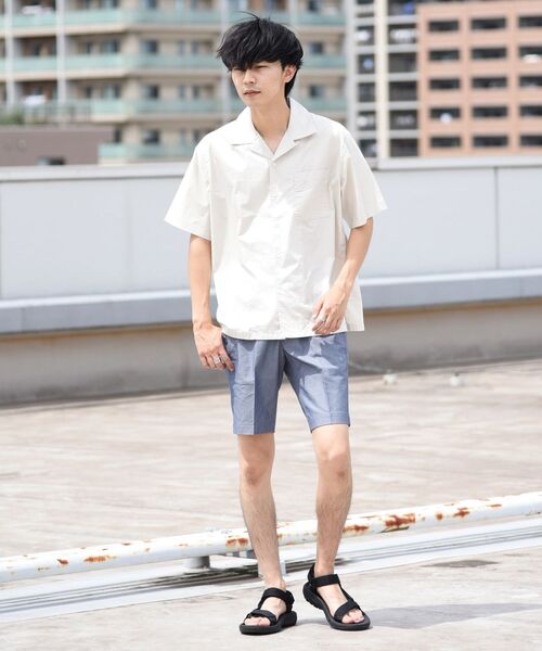 SHIPS(シップス)の「SHIPS: スーピマコットン タイプライター オープンカラーシャツ S/S(シャツ/ブラウス・メンズ・ベージュ/ホワイト/グレー/ネイビー・LARGE/MEDIUM/SMALL)」の16枚目の写真