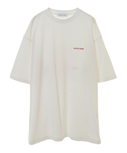 MEN'S MELROSE(メンズメルローズ)の「MASTER FRAME ハンドリドゥンロゴTシャツ(Tシャツ/カットソー・メンズ・パープル/ホワイト/ベージュ/ホワイト系その他・3/4/2)」の3枚目の写真