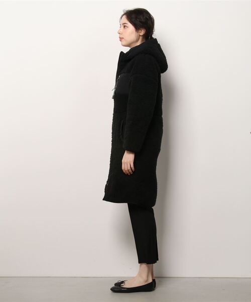 ROXY（ロキシー）の「ROXY/ロキシー   ロング丈無地ボアジャケット   RJK214066（その他アウター・レディース・ベージュ/ホワイト/ブラック・M/L）」の4枚目の写真