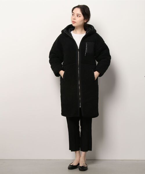 ROXY（ロキシー）の「ROXY/ロキシー   ロング丈無地ボアジャケット   RJK214066（その他アウター・レディース・ベージュ/ホワイト/ブラック・M/L）」の7枚目の写真