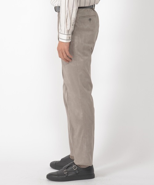 CROWDED CLOSET（クラウデッドクローゼット）の「コマスエードストレッチパンツ／セットアップ対応／ビジカジ/パーティー（スラックス・メンズ・ベージュ/ネイビー/グレー・01/02/03/04）」の8枚目の写真