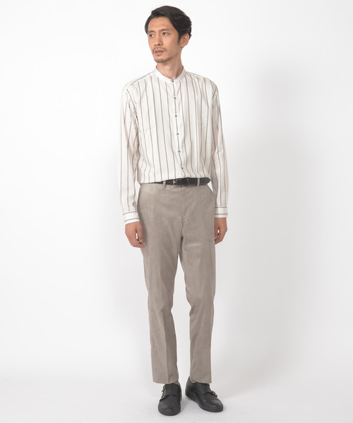 CROWDED CLOSET（クラウデッドクローゼット）の「コマスエードストレッチパンツ／セットアップ対応／ビジカジ/パーティー（スラックス・メンズ・ベージュ/ネイビー/グレー・01/02/03/04）」の17枚目の写真