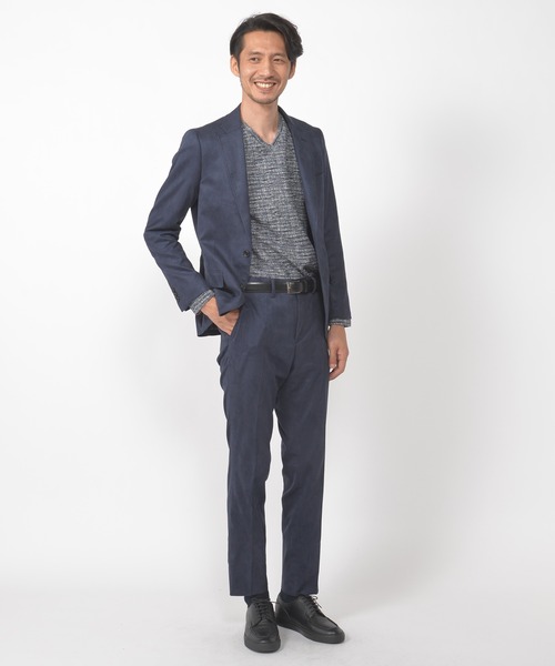 CROWDED CLOSET（クラウデッドクローゼット）の「コマスエードストレッチパンツ／セットアップ対応／ビジカジ/パーティー（スラックス・メンズ・ベージュ/ネイビー/グレー・01/02/03/04）」の21枚目の写真