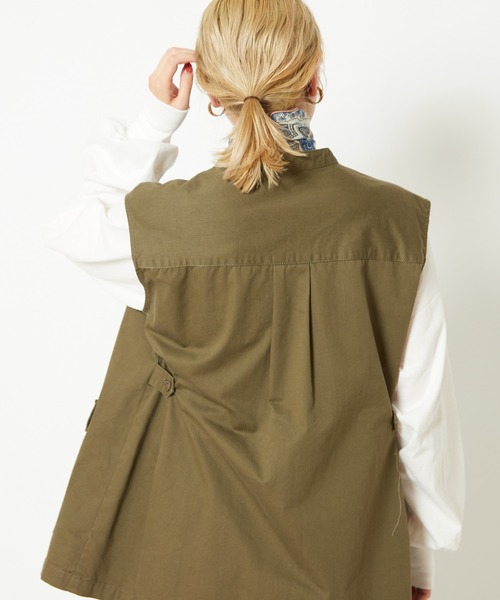 CIAOPANIC（チャオパニック）の「ミリタリーベスト（ベスト・レディース・ブラック/オリーブ・FREE）」の8枚目の写真