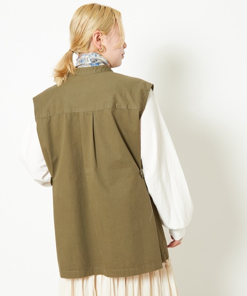 CIAOPANIC（チャオパニック）の「ミリタリーベスト（ベスト・レディース・ブラック/オリーブ・FREE）」の9枚目の写真