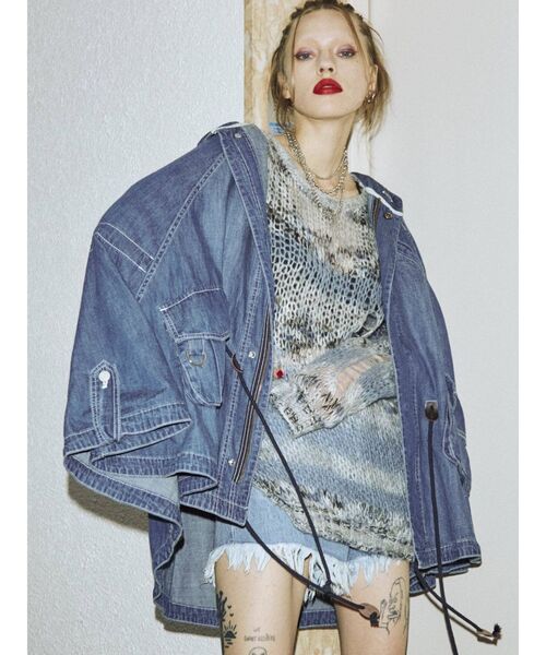 jouetie（ジュエティ）の「【復刻】オーバーポンチョ（ポンチョ・レディース・ブラック/カーキ/ブルー・MEDIUM）」の19枚目の写真