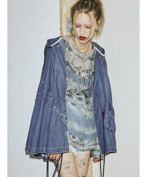 jouetie（ジュエティ）の「【復刻】オーバーポンチョ（ポンチョ・レディース・ブラック/カーキ/ブルー・MEDIUM）」の15枚目の写真