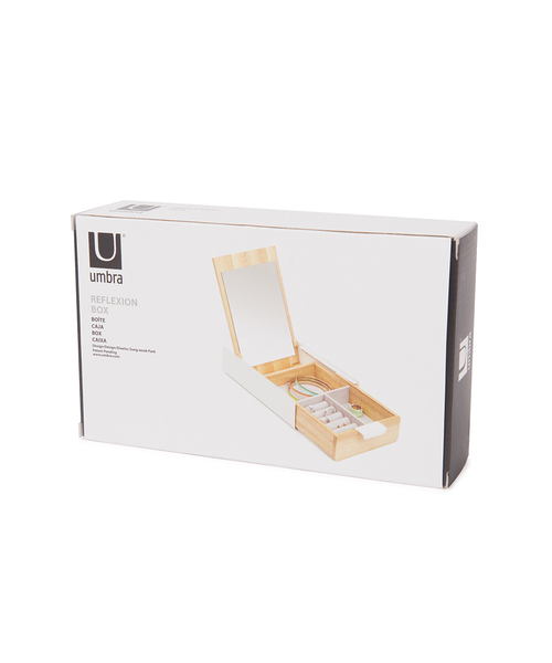 Umbra(アンブラ)の「Umbra/リフレクション ストレージボックス ホワイト×ナチュラル(収納グッズ・レディース・ホワイト系その他・FREE)」の5枚目の写真