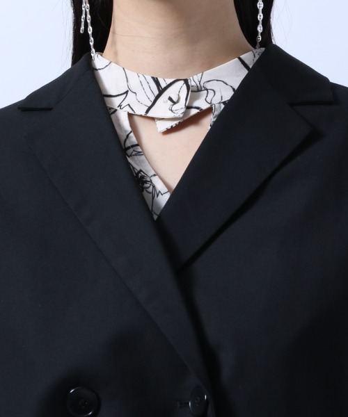 HARE（ハレ）の「ショートジャケット＊テーパードパンツSET UP(HARE)（セットアップ・レディース・ブラック/ブラウン/グリーン・FREE）」の6枚目の写真