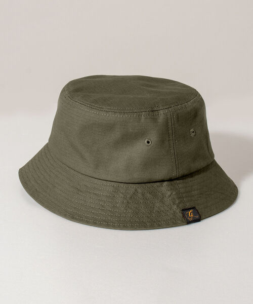GLOSTER（グロスター）の「RIPSTOP BUCKET HAT リップストップバケットハット（ハット・メンズ・ブラック/ベージュ/オリーブ・FREE）」の3枚目の写真