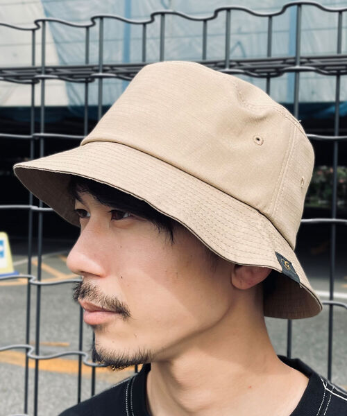 GLOSTER（グロスター）の「RIPSTOP BUCKET HAT リップストップバケットハット（ハット・メンズ・ブラック/ベージュ/オリーブ・FREE）」の6枚目の写真