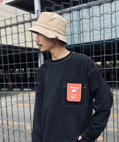 GLOSTER（グロスター）の「RIPSTOP BUCKET HAT リップストップバケットハット（ハット・メンズ・ブラック/ベージュ/オリーブ・FREE）」の12枚目の写真