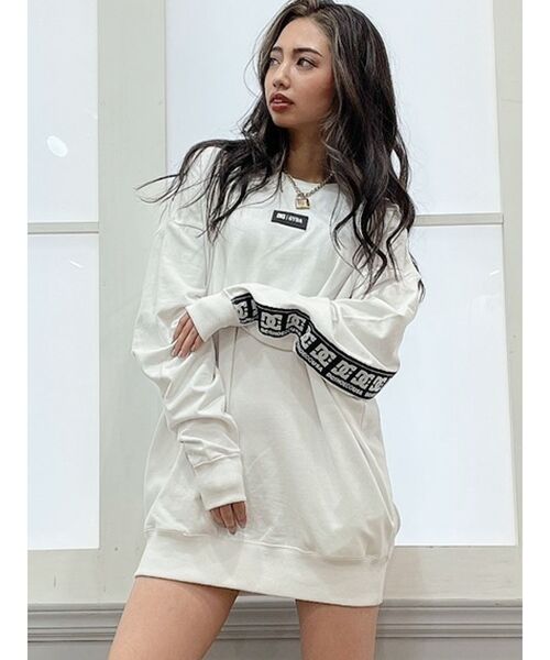 DC(ディーシー)の「DC×GYDA original design BACKLINE プルオーバー(Tシャツ/カットソー・レディース・オフホワイト/ブラック/ベージュ/カーキ・FREE)」の19枚目の写真