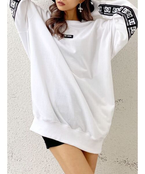 DC(ディーシー)の「DC×GYDA original design BACKLINE プルオーバー(Tシャツ/カットソー・レディース・オフホワイト/ブラック/ベージュ/カーキ・FREE)」の8枚目の写真