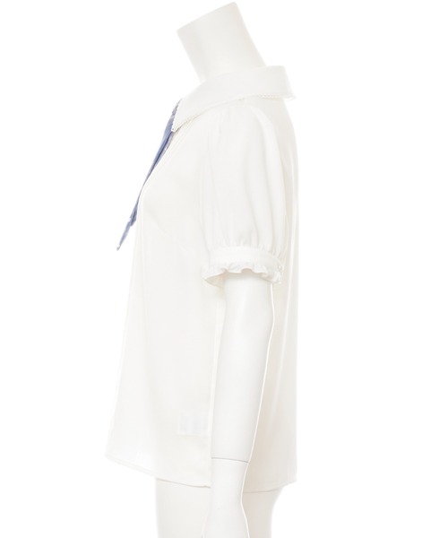 Secret Honey（シークレットハニー）の「ネクタイ付き学生風ブラウス（シャツ/ブラウス・レディース・ピンク/ブルー/ブラウン系その他・MEDIUM）」の15枚目の写真