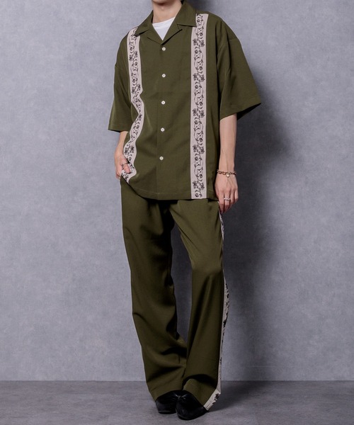 Adoon plain(アドーンプレーン)の「【Adoon plain】刺繍ラインパンツ(その他パンツ・メンズ・ブラック/カーキ・MEDIUM/LARGE)」の6枚目の写真