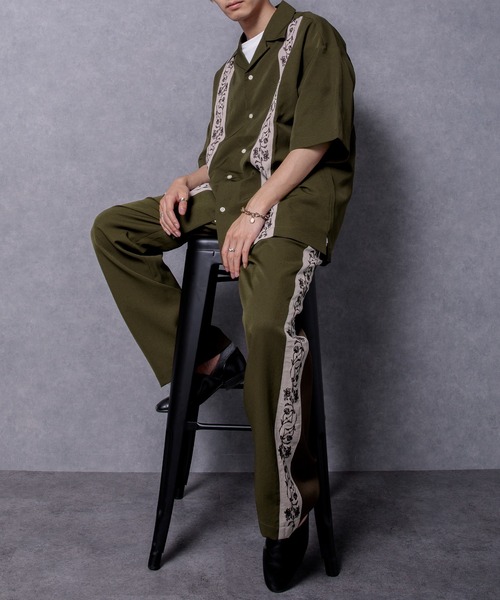 Adoon plain(アドーンプレーン)の「【Adoon plain】刺繍ラインパンツ(その他パンツ・メンズ・ブラック/カーキ・MEDIUM/LARGE)」の14枚目の写真