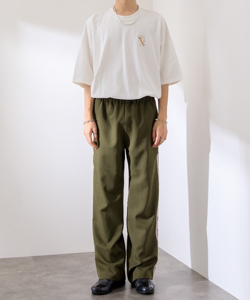 Adoon plain(アドーンプレーン)の「【Adoon plain】刺繍ラインパンツ(その他パンツ・メンズ・ブラック/カーキ・MEDIUM/LARGE)」の22枚目の写真