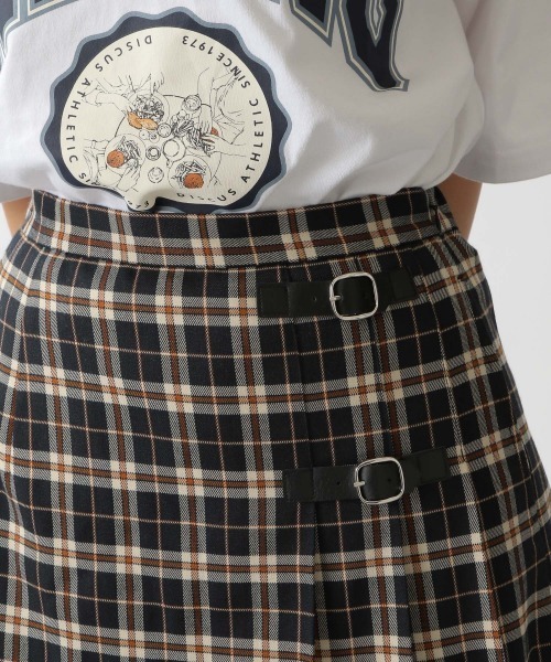 RAGEBLUE（レイジブルー）の「タータンチェックキルトスカート/214783（スカート・レディース・ブラック/グリーン・FREE）」の14枚目の写真