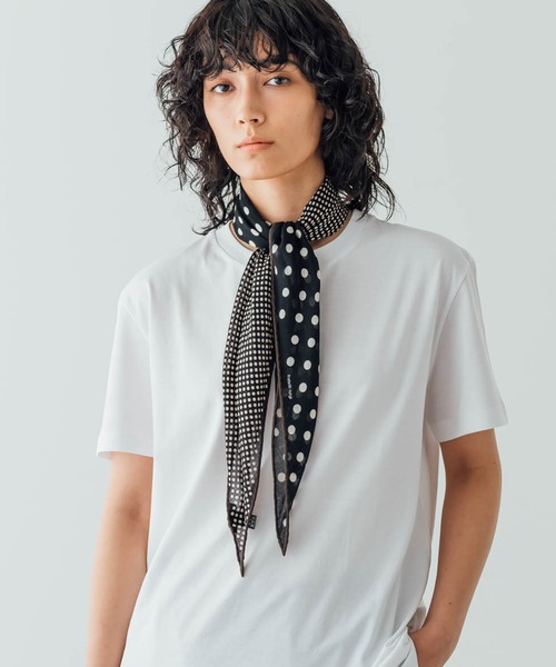 fratelli luigi ドット柄シルクバンダナ セール】 Fratelli Luigi シルク ドットスカーフ （バンダナ