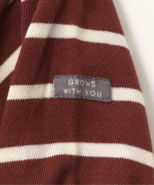 apres les cours（アプレレクール）の「リラックスボーダーTシャツ（Tシャツ/カットソー・キッズ・ベージュ/ブラウン/サックスブルー/ラベンダー・90/100/110/120/80/130/140）」の13枚目の写真