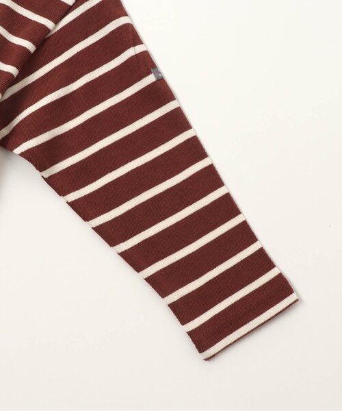 apres les cours（アプレレクール）の「リラックスボーダーTシャツ（Tシャツ/カットソー・キッズ・ベージュ/ブラウン/サックスブルー/ラベンダー・90/100/110/120/80/130/140）」の14枚目の写真