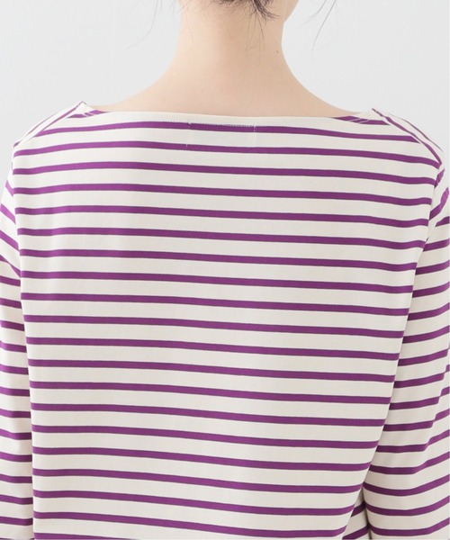 SLOBE IENA（スローブイエナ）の「サイロベーシックボーダーロンT【手洗い可能】◆（Tシャツ/カットソー・レディース・ブラック系その他/グリーン/パープル・FREE）」の14枚目の写真