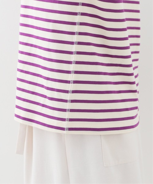 SLOBE IENA（スローブイエナ）の「サイロベーシックボーダーロンT【手洗い可能】◆（Tシャツ/カットソー・レディース・ブラック系その他/グリーン/パープル・FREE）」の17枚目の写真