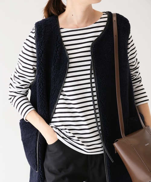 SLOBE IENA ボーダーカットソー セール】サイロベーシックボーダーロンT【手洗い可能】◇（Tシャツ