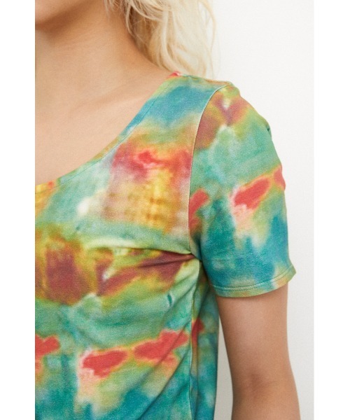 LAGUA GEM（ラグアジェム）の「INK CUT TOPS（Tシャツ/カットソー・レディース・ブルー/オレンジ・FREE）」の7枚目の写真