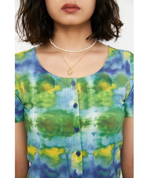 LAGUA GEM（ラグアジェム）の「INK CUT TOPS（Tシャツ/カットソー・レディース・ブルー/オレンジ・FREE）」の16枚目の写真