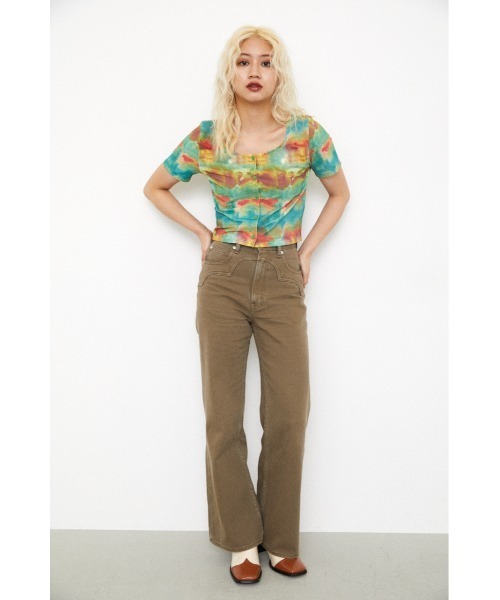 LAGUA GEM（ラグアジェム）の「INK CUT TOPS（Tシャツ/カットソー・レディース・ブルー/オレンジ・FREE）」の12枚目の写真