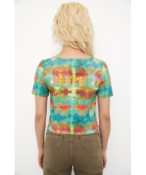 LAGUA GEM（ラグアジェム）の「INK CUT TOPS（Tシャツ/カットソー・レディース・ブルー/オレンジ・FREE）」の9枚目の写真