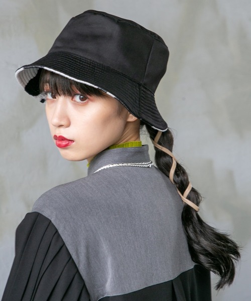 HARE(ハレ)の「リバーシブルバケットハット(HARE)(ハット・レディース・ブラック/ブラック系その他・FREE)」の9枚目の写真