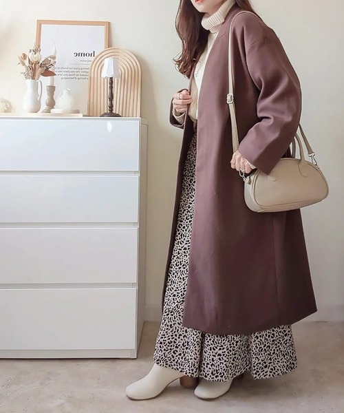 【サイズ展開あり】ノーカラーロングコート(ノーカラーコート)|Social GIRL(ソーシャルガール) 【サイズ展開あり】ノーカラーロングコート(ノーカラーコート)|Social GIRL(ソーシャルガール)