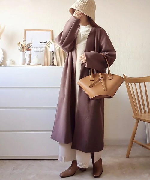 【サイズ展開あり】ノーカラーロングコート(ノーカラーコート)|Social GIRL(ソーシャルガール) 【サイズ展開あり】ノーカラーロングコート(ノーカラーコート)|Social GIRL(ソーシャルガール)